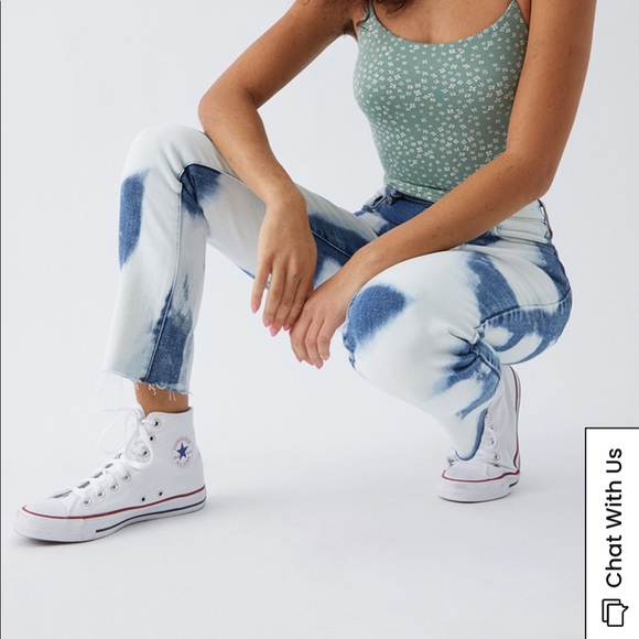 PACSUN Acid Wash  Mom Jeans - Picture 1 of 15